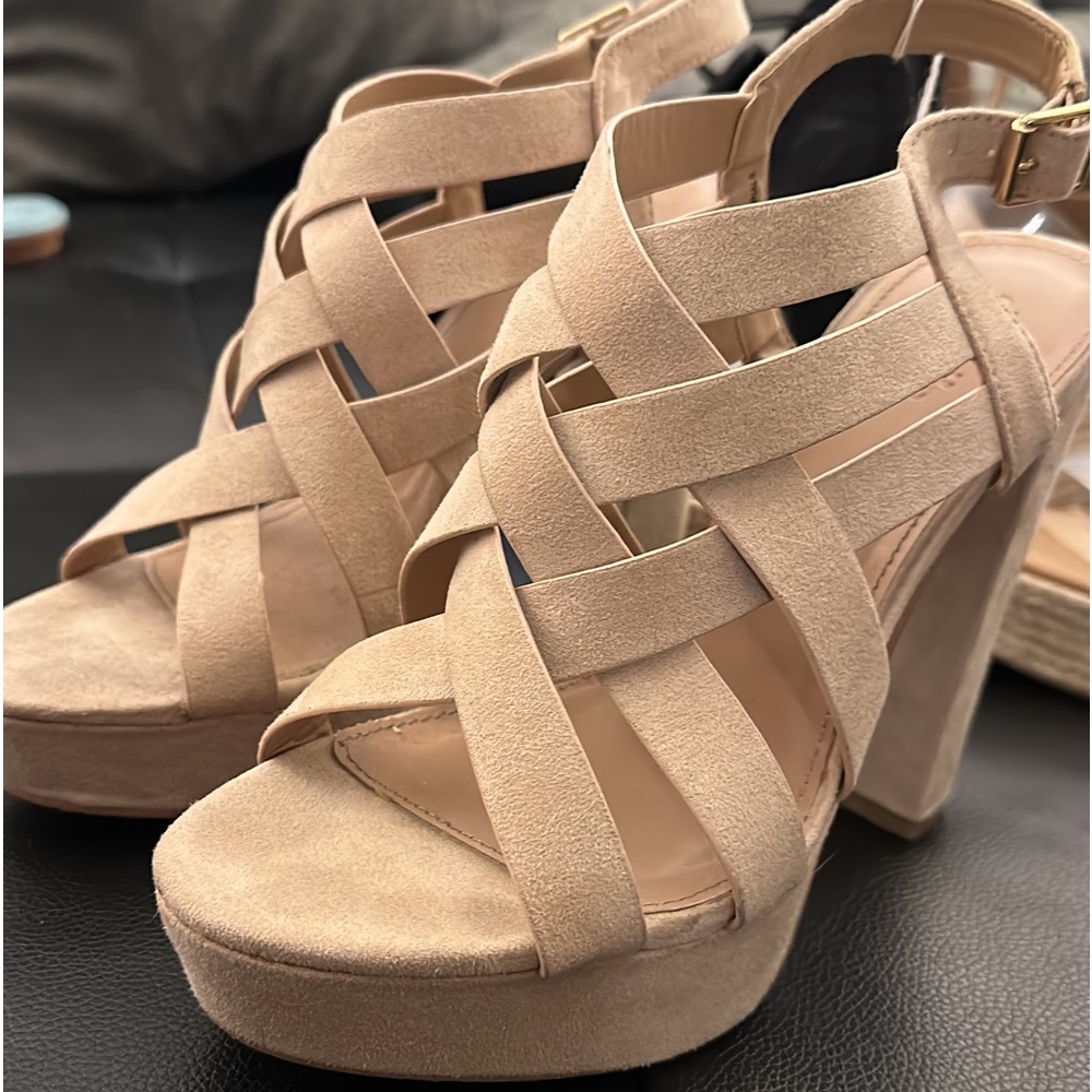 Nude Pink Strap Heels